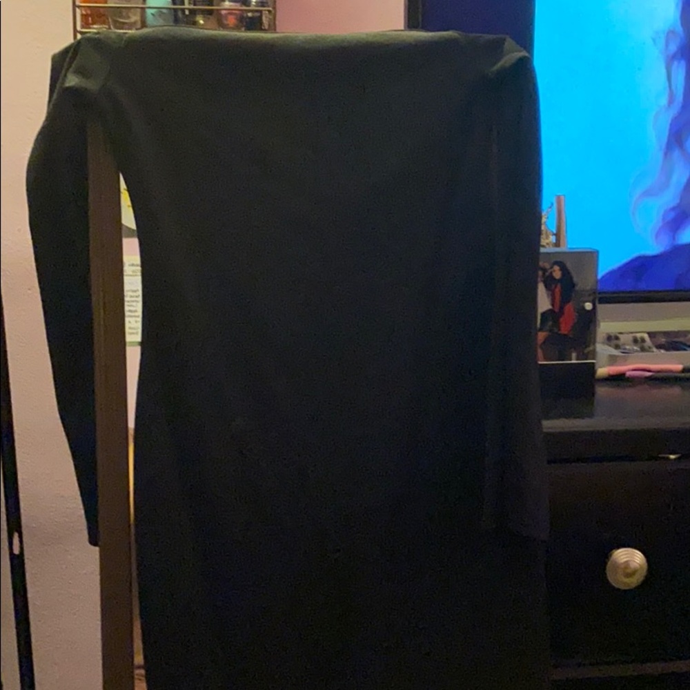 Off the shoulder black dress